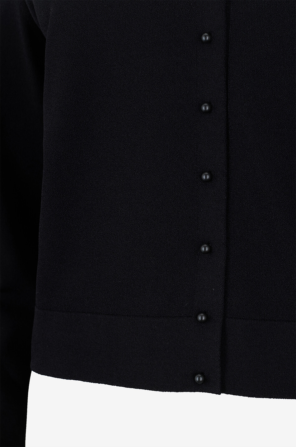 AKRIS PUNTO Jersey-Rundhals-Cardigan mit Perlenknöpfen Damen SCHWARZ 3