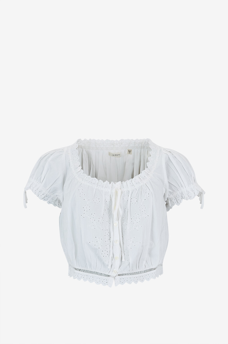 DÔEN Nera openwork embroidery voile top Women WHITE 1