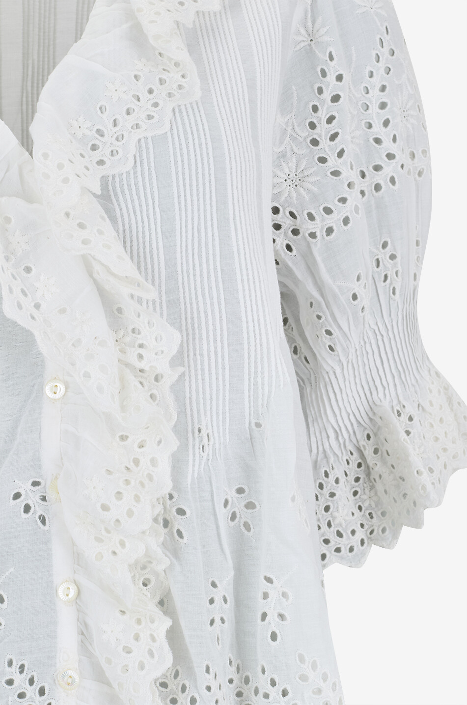 DÔEN Top en voile à manches bouffantes Henry Femme BLANC 3