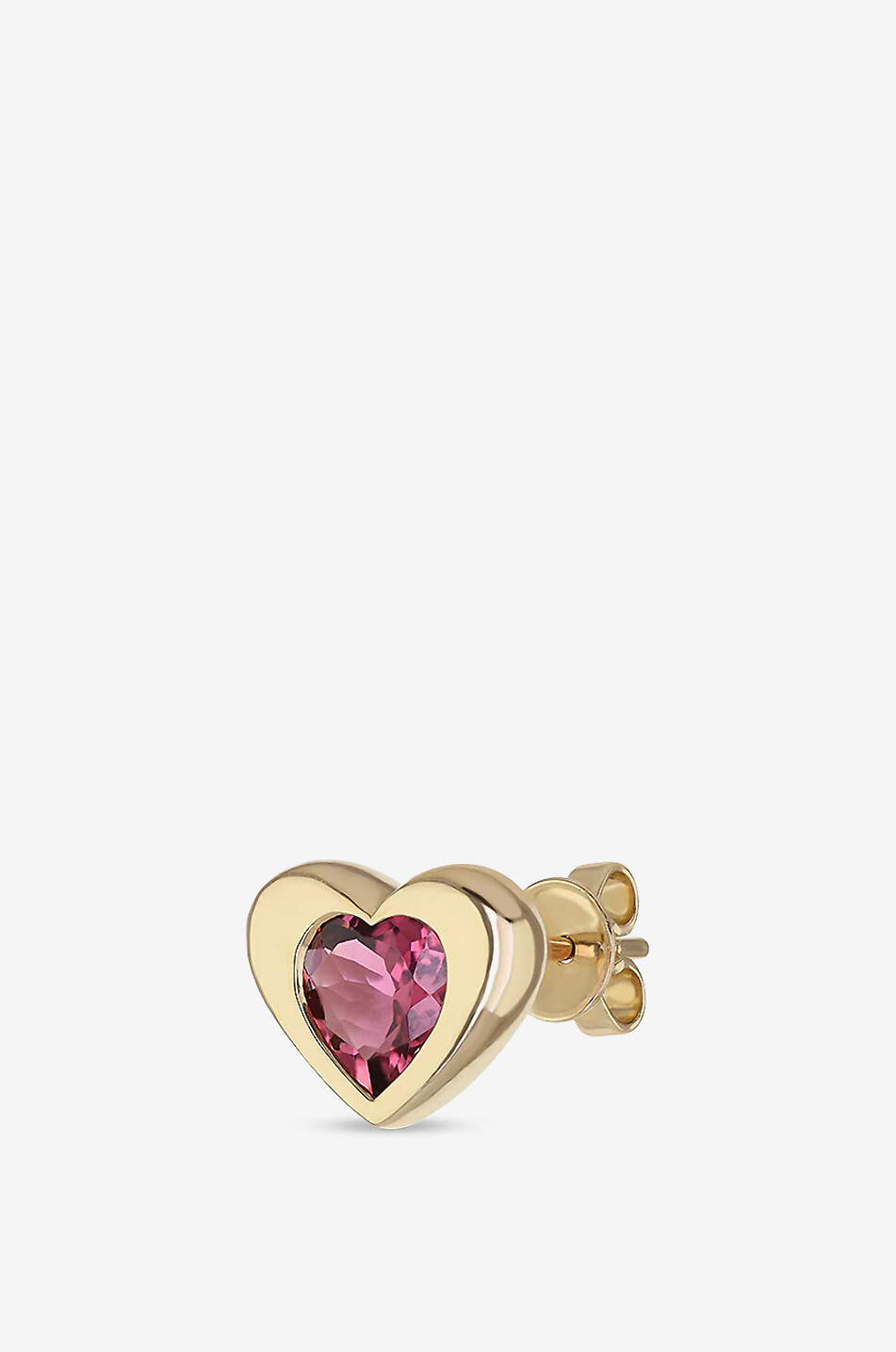 ROXANNE FIRST Total Heart yellow gold and tourmaline stud earrings Women GOLDEN 2