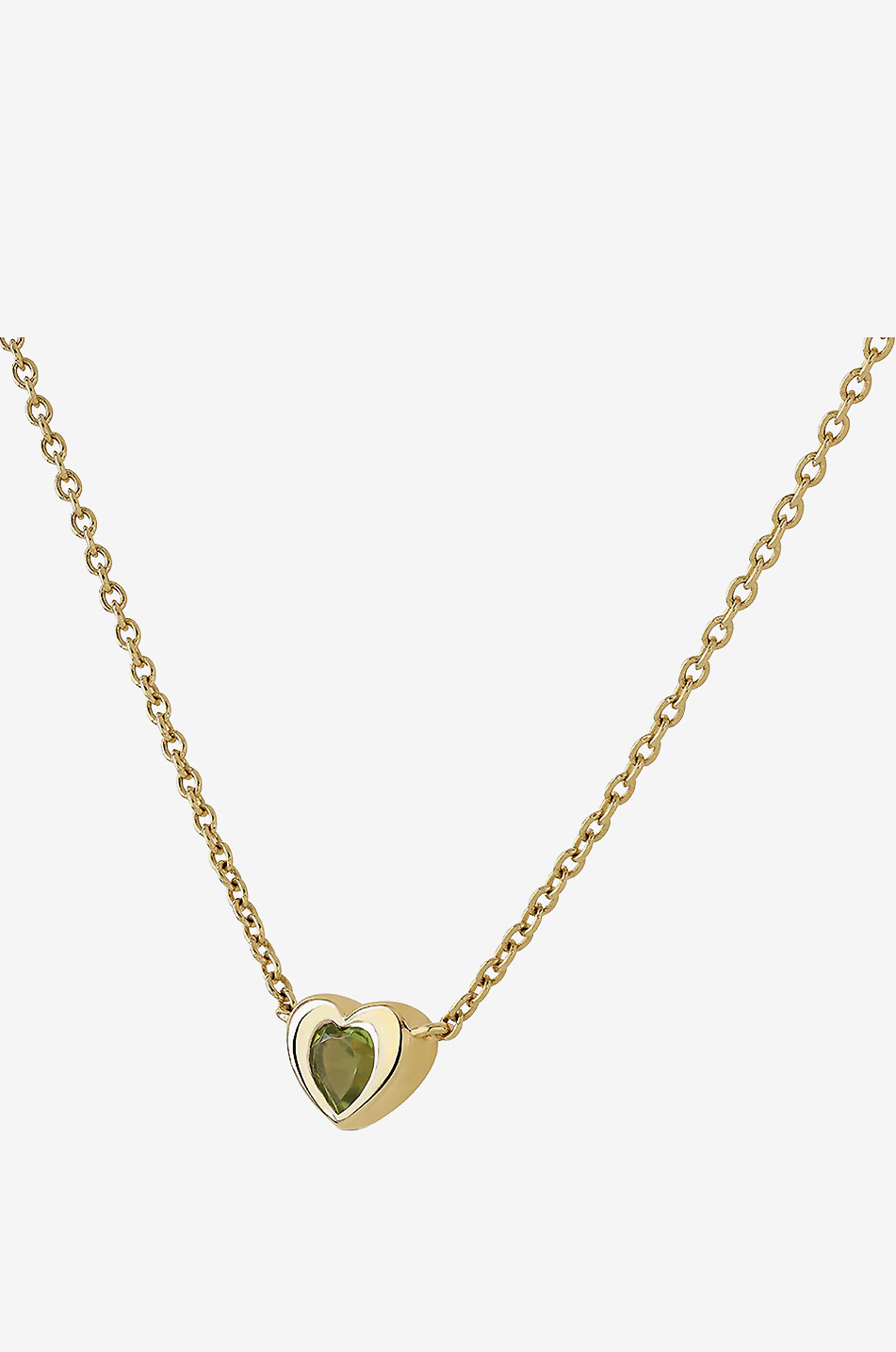 Collier en or jaune et péridot Mini True Love