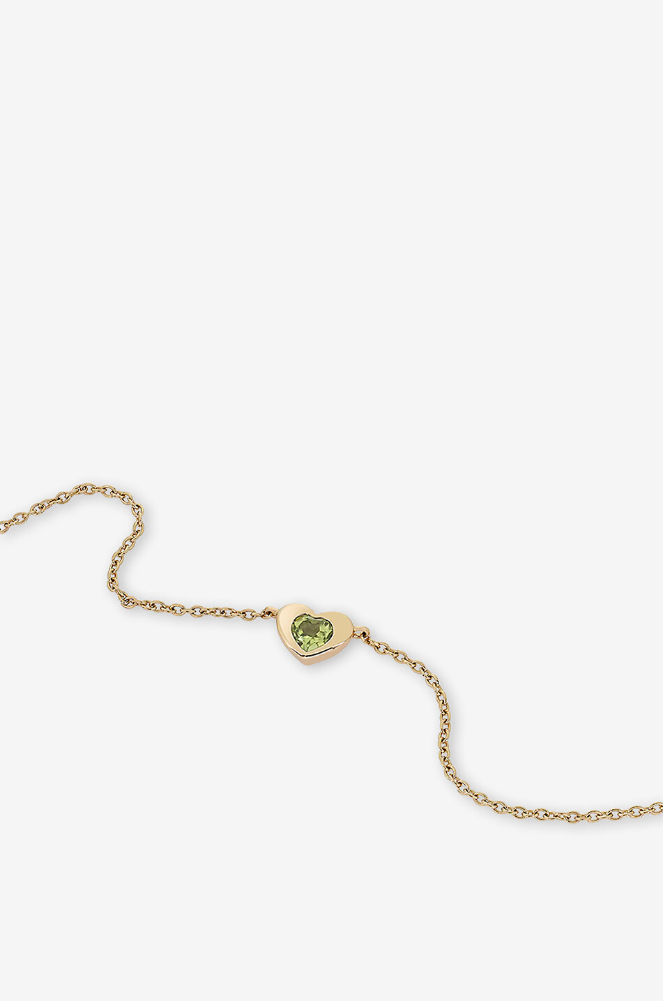 ROXANNE FIRST Collier en or jaune et péridot Mini True Love Femme DORE 2