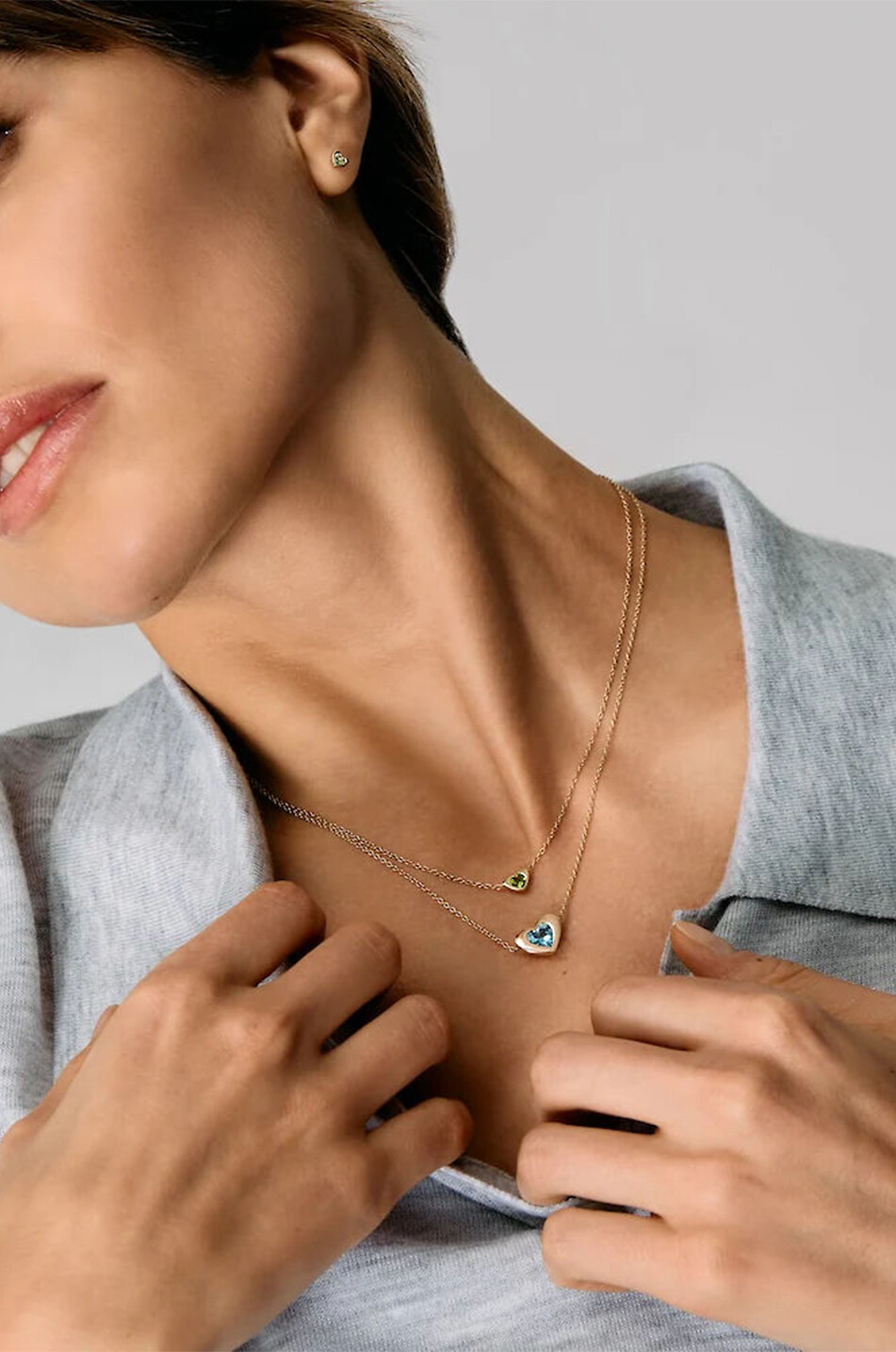 ROXANNE FIRST Collier en or jaune et péridot Mini True Love Femme DORE 3