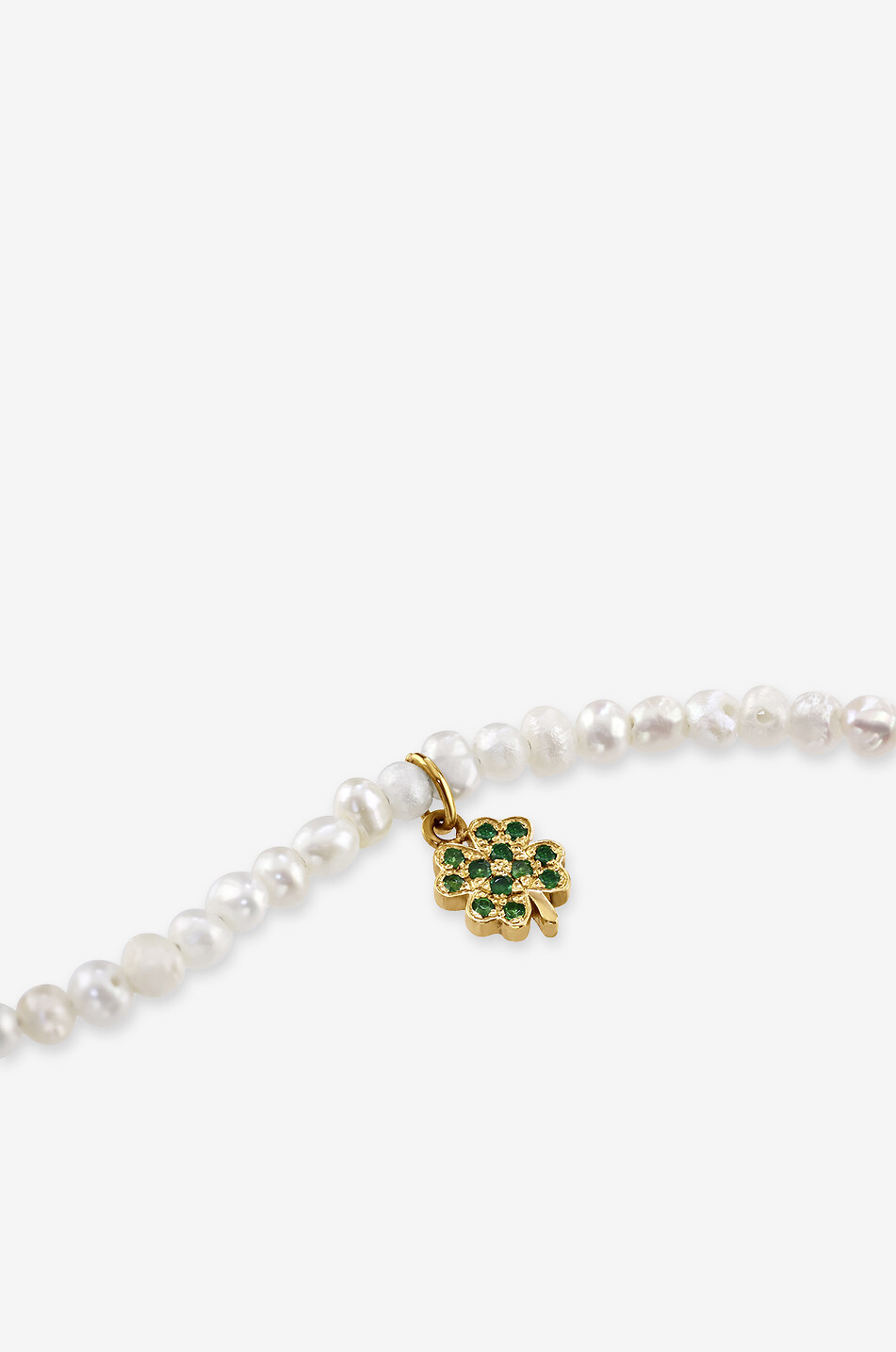 ROXANNE FIRST Perlenkette mit Tsavorit-Anhänger Baby Potato Clover Damen GOLDEN 2