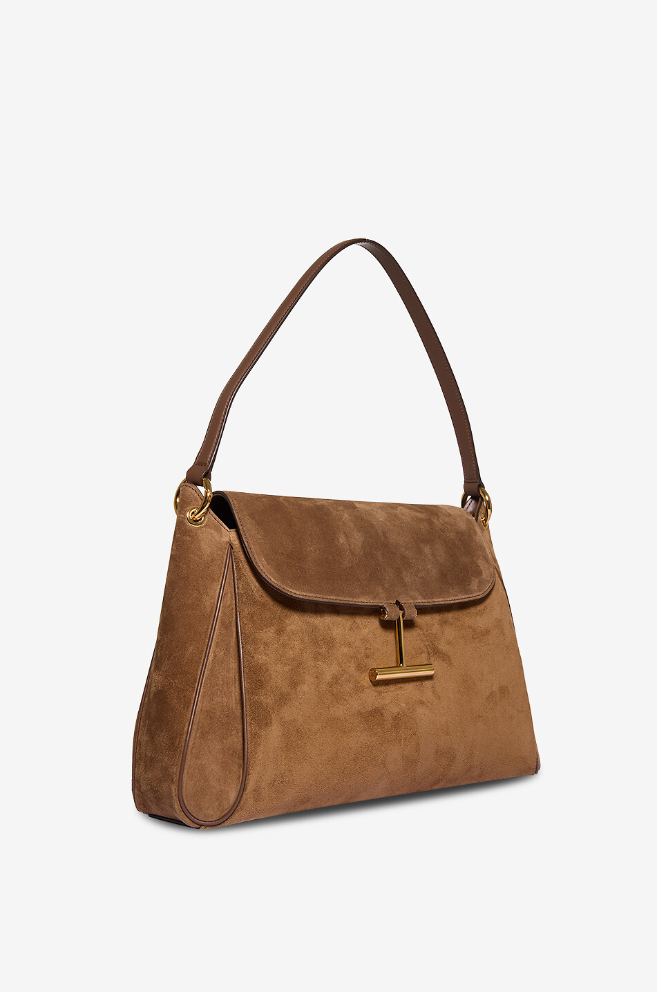 TOM FORD Tara Medium suede shoulder bag Women BROWN 2