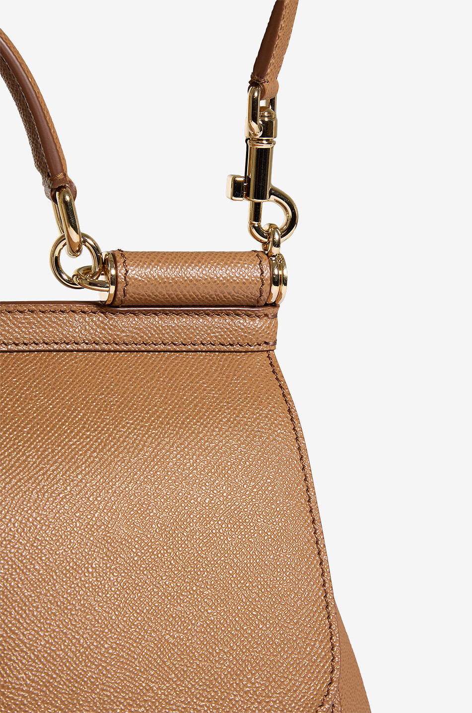 DOLCE & GABBANA Handtasche aus Dauphine-Leder Large Sicily Damen [akeneo-beigefonce] 6