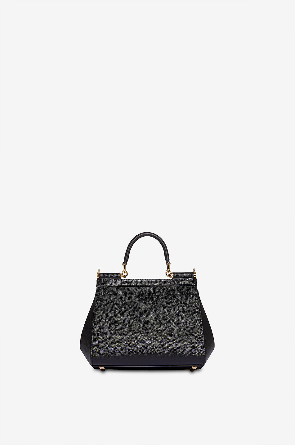 DOLCE & GABBANA Handtasche aus Dauphine-Leder Medium Sicily Damen SCHWARZ 3