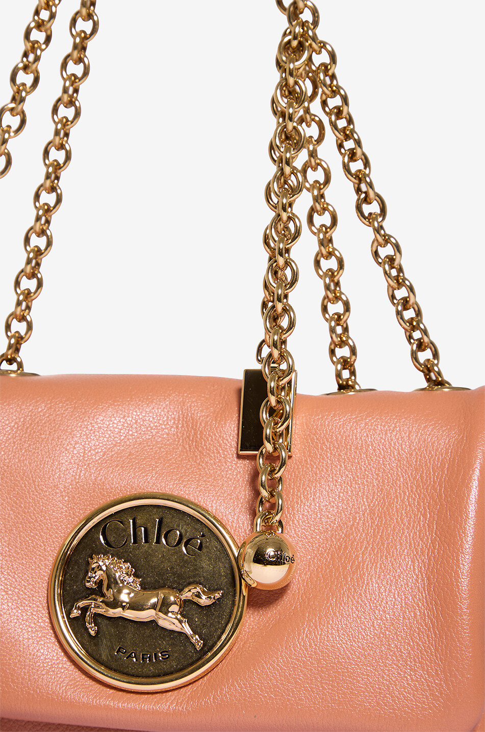 CHLOE Sac porté épaule en cuir grainé souple Chloé Heritage Small Femme MARRON 5