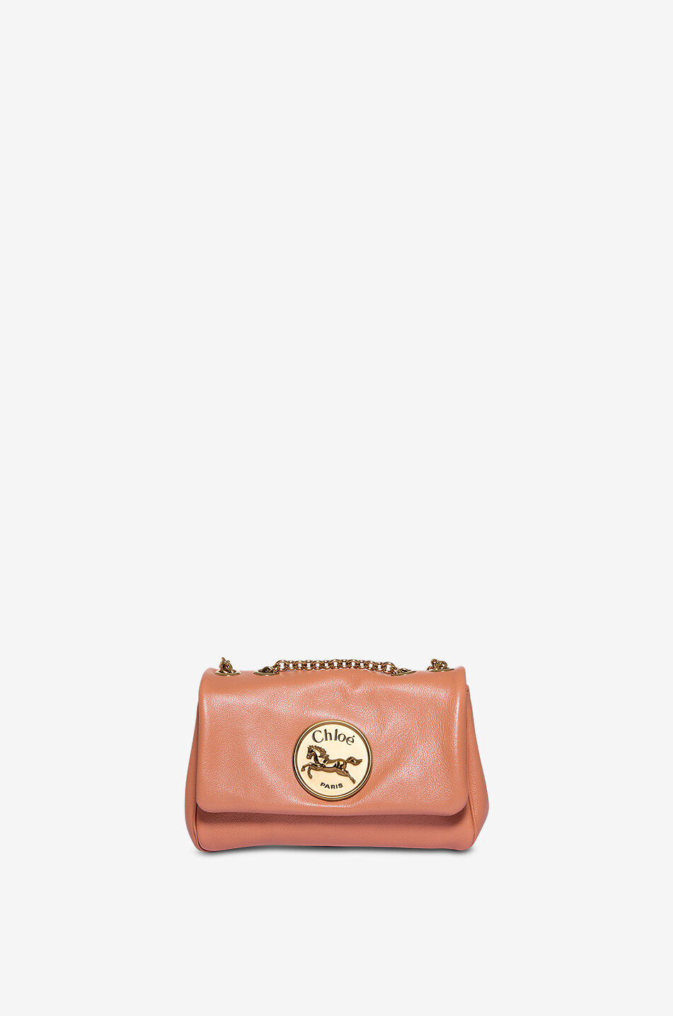 Sac porté épaule en cuir grainé souple Chloé Heritage Small