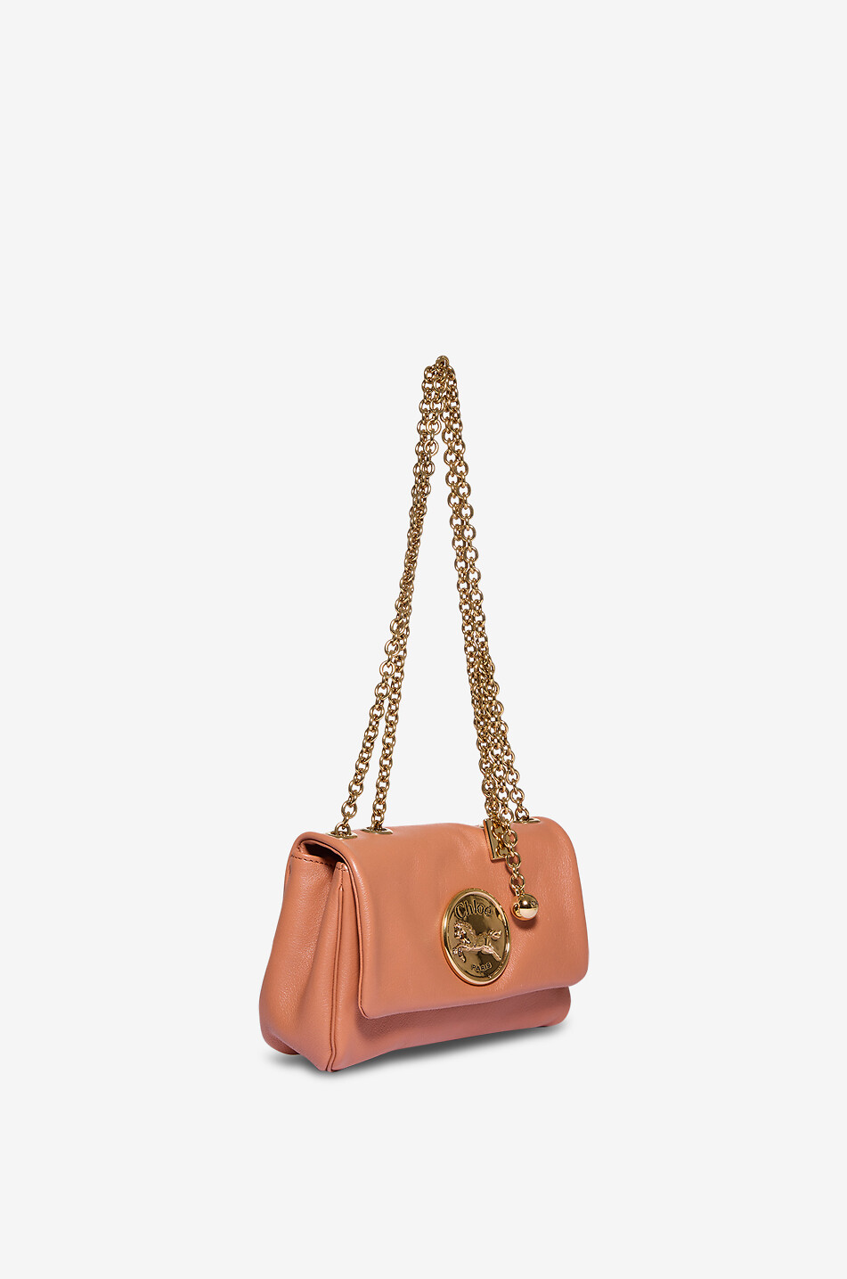 CHLOE Sac porté épaule en cuir grainé souple Chloé Heritage Small Femme MARRON 2