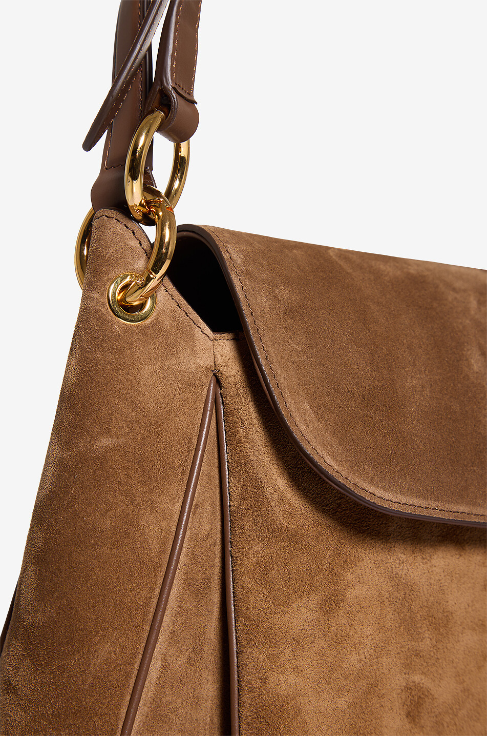 TOM FORD Tara Medium suede shoulder bag Women BROWN 6