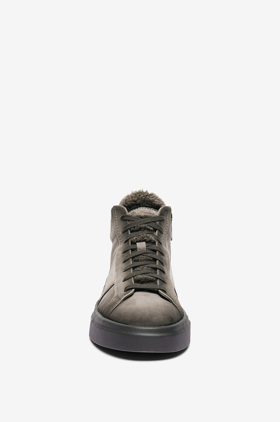 SANTONI Baskets montantes en daim velours DBS Homme MARRON 3