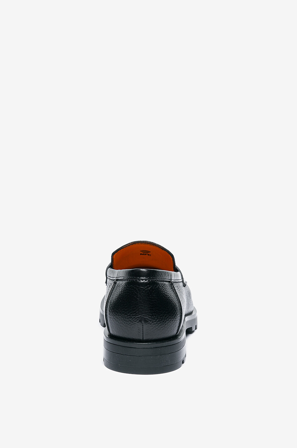SANTONI Mokassins aus genarbtem Leder Rock Herren SCHWARZ 5