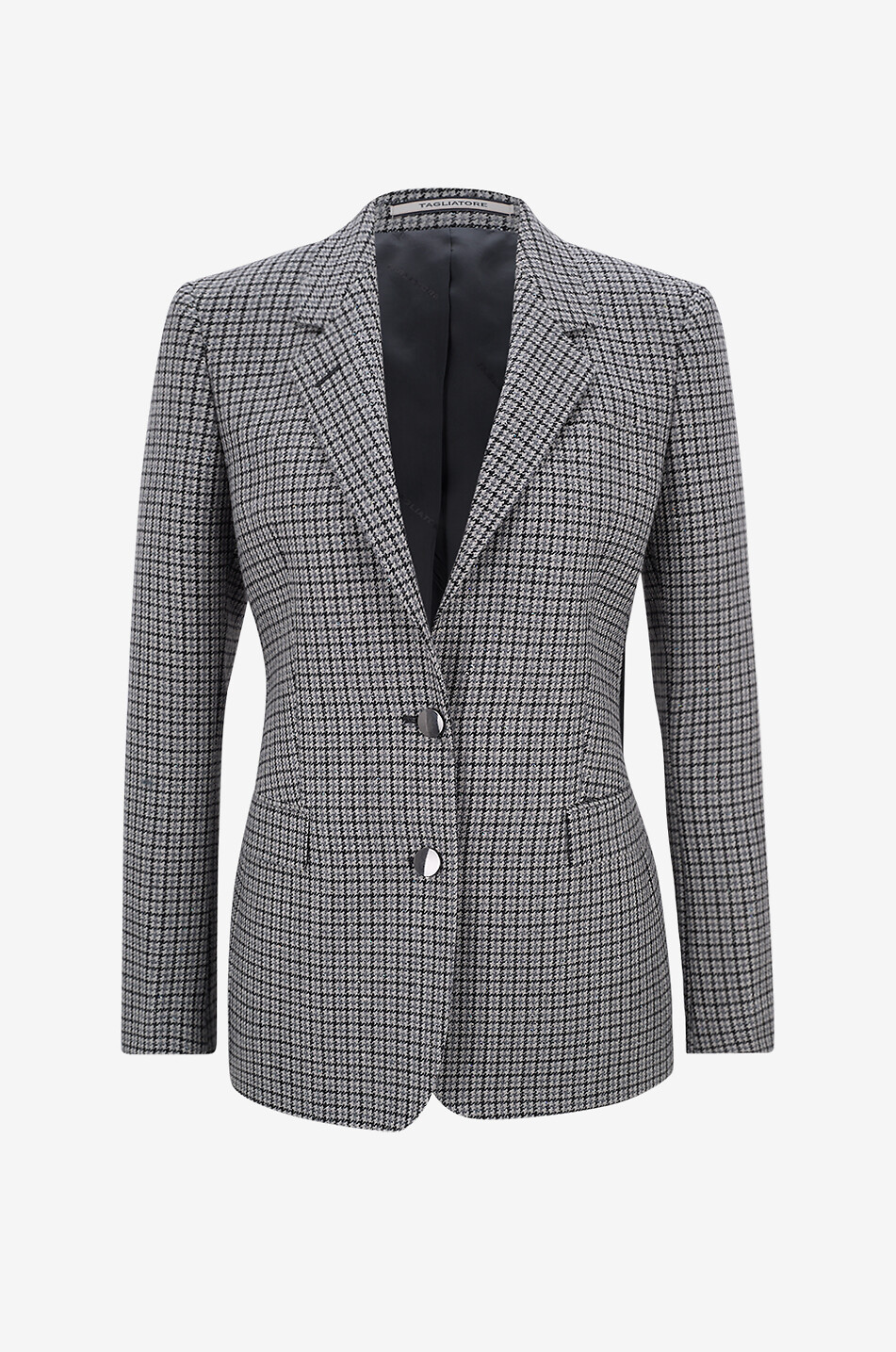 TAGLIATORE Parigi houndstooth jacquard blazer Women GREY 1