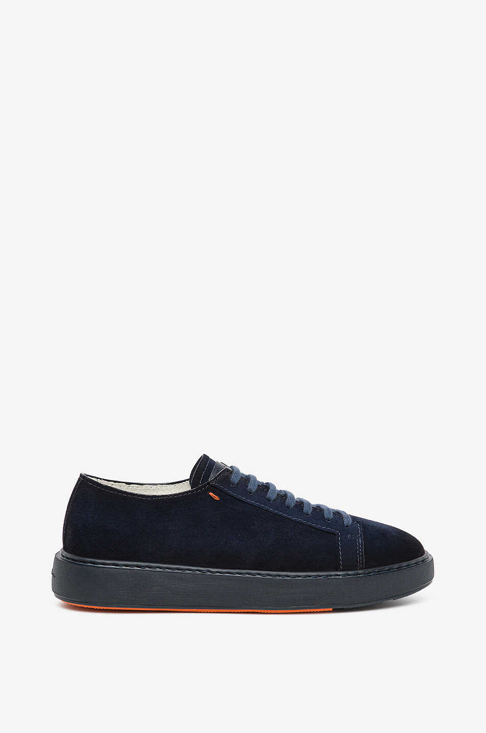 SANTONI Ford suede low-top trainers Men DARK BLUE 2