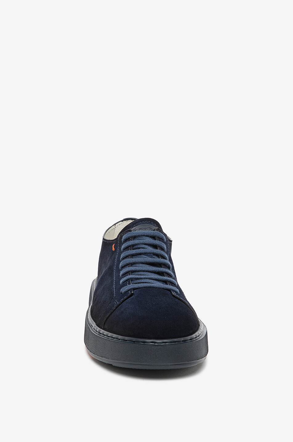 SANTONI Ford suede low-top trainers Men DARK BLUE 3