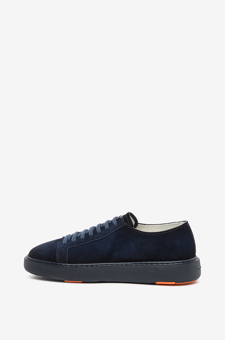 SANTONI Ford suede low-top trainers Men DARK BLUE 5
