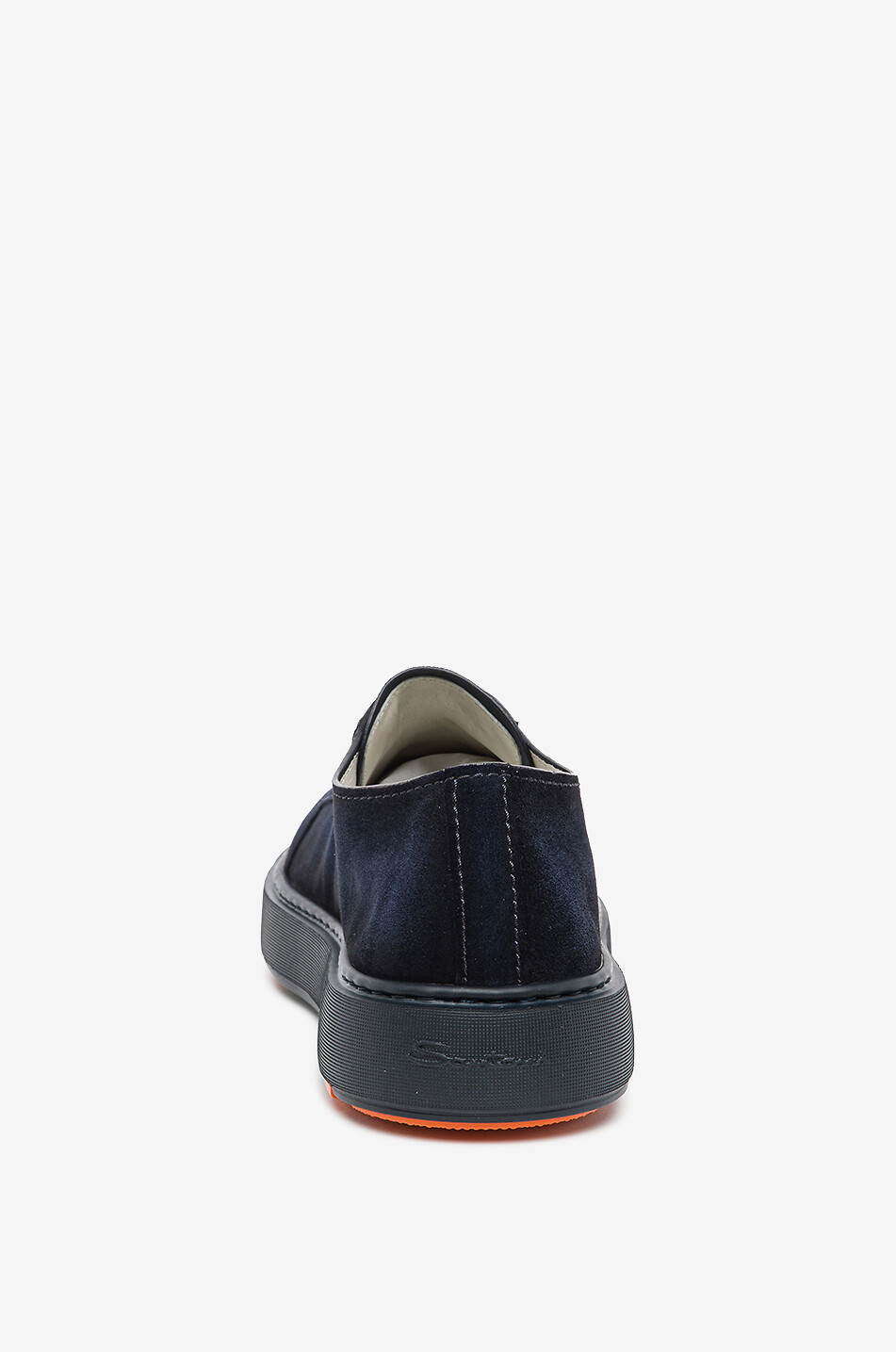 SANTONI Ford suede low-top trainers Men DARK BLUE 6