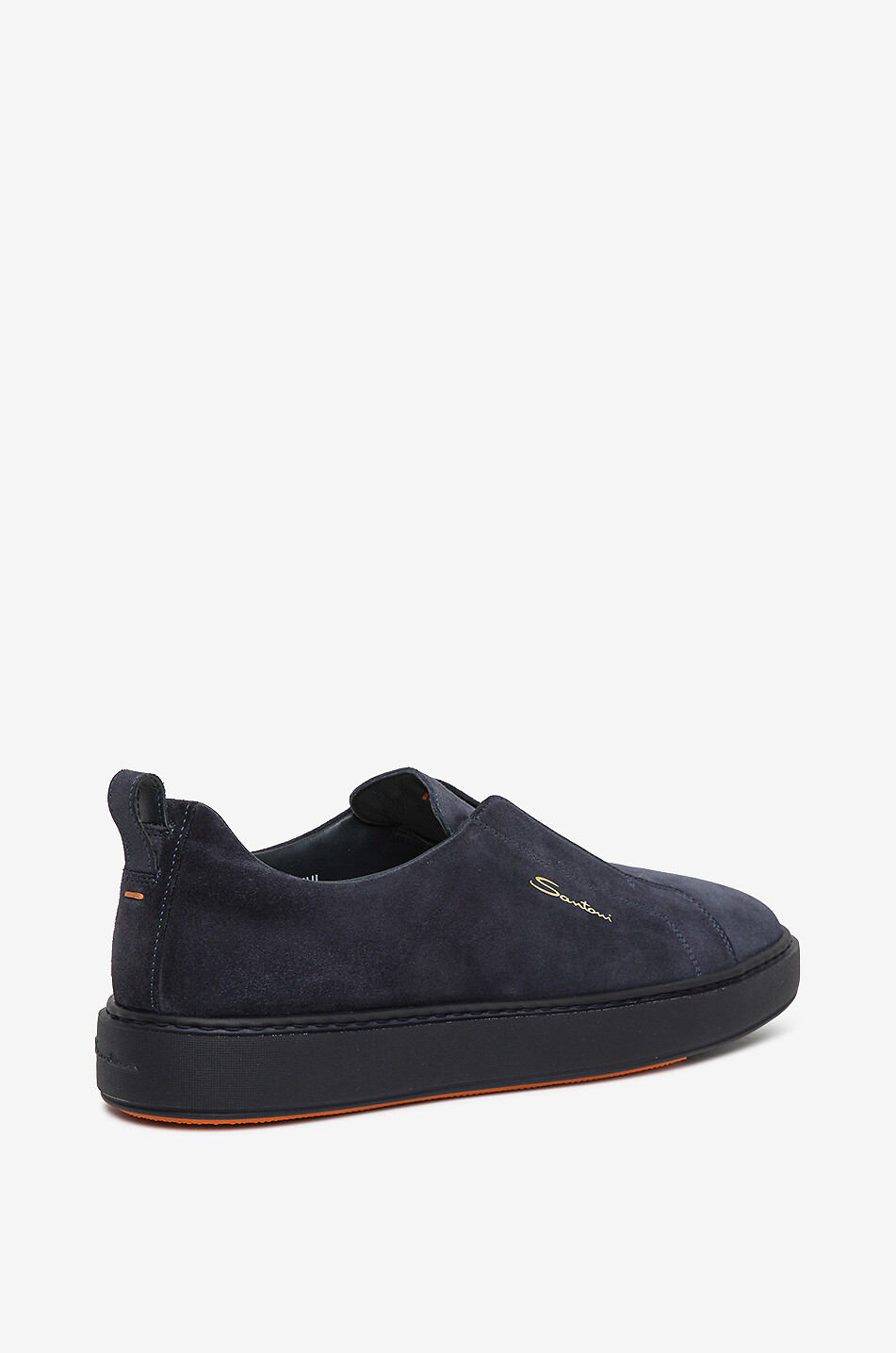 SANTONI Victory suede low-top trainers Men DARK BLUE 7