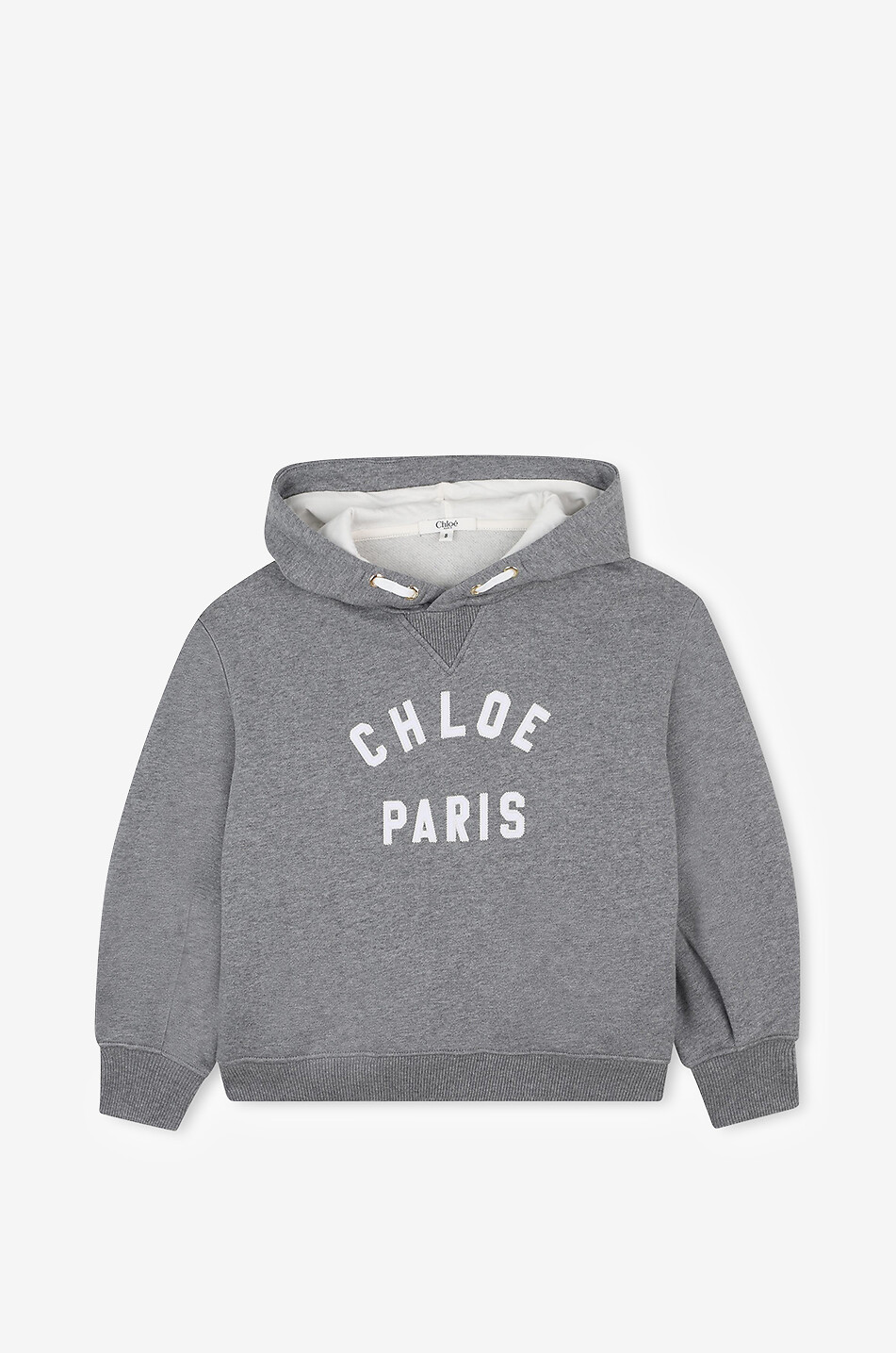 CHLOE Varsity Chloé girls' mottled hooded sweatshirt Girl GREY 1