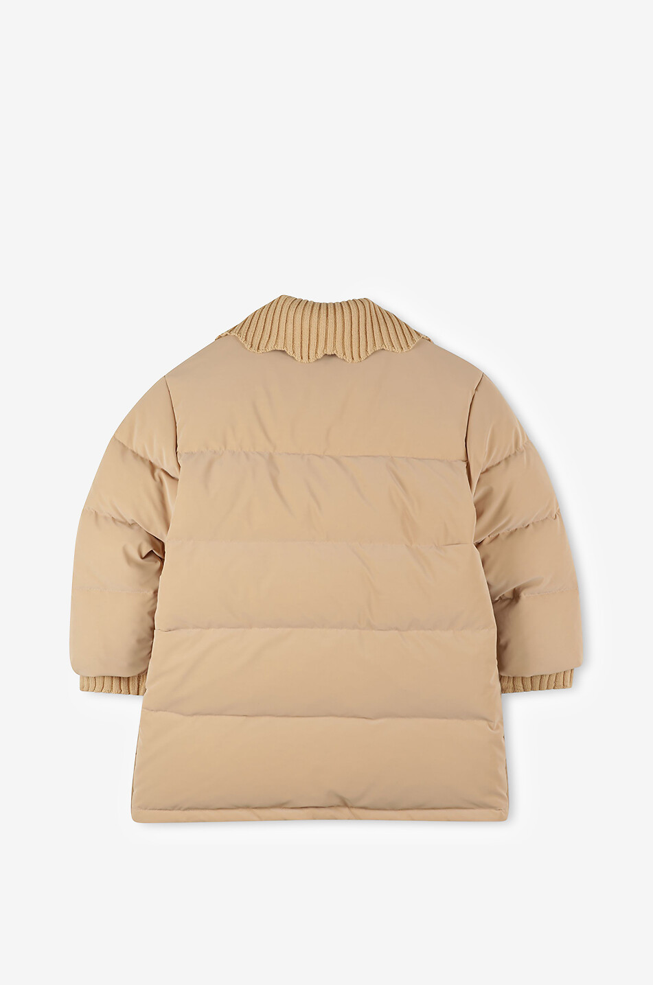 CHLOE Doudoune oversize à col en maille fille Fille BEIGE 2