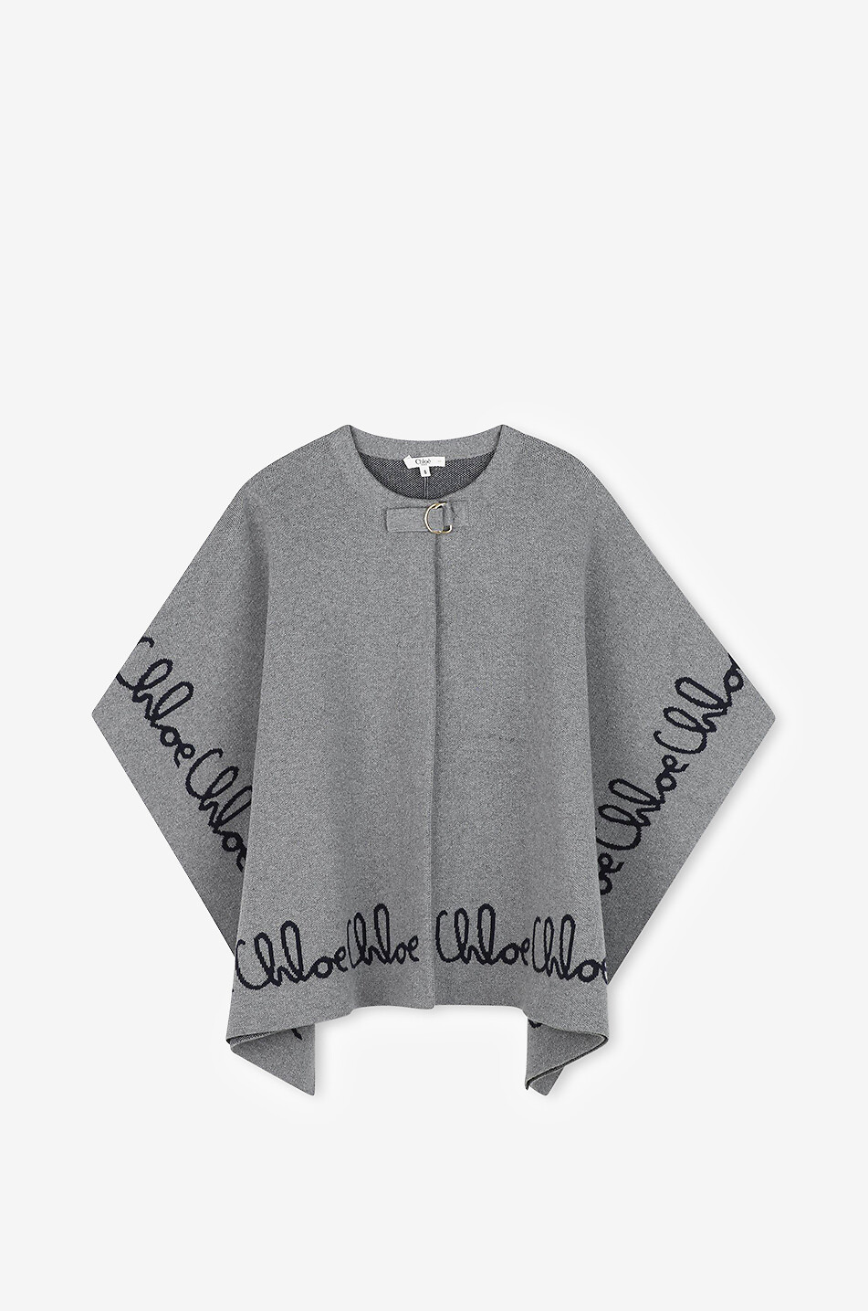 Cape en maille jacquard fille Chloé Signature CHLOE GRIS