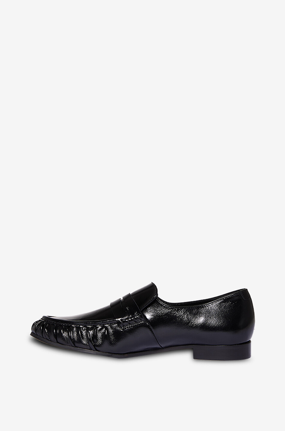 Sadie Cannes gathered patent leather loafers