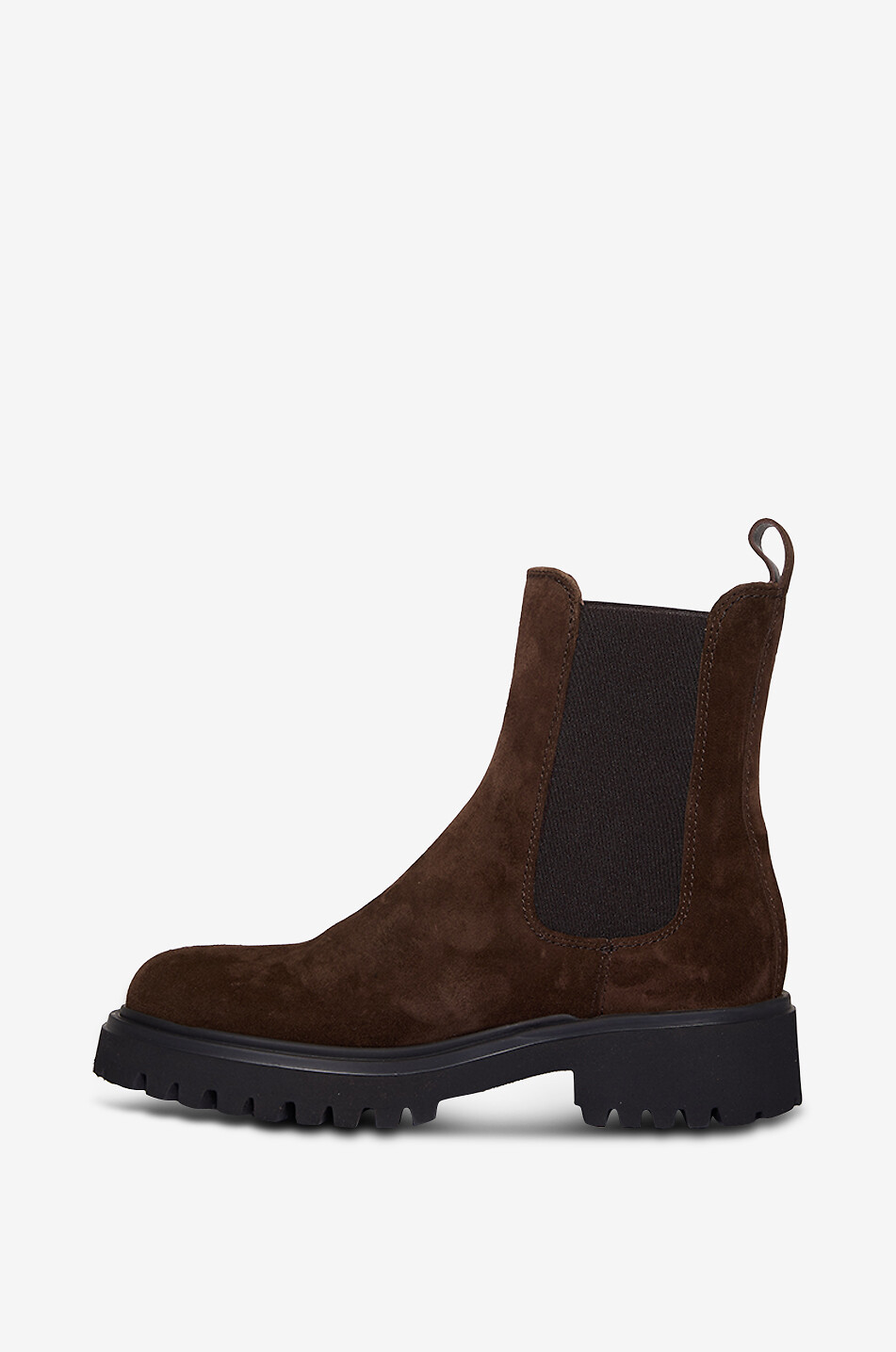 BONGÉNIE Bottines chelsea en daim semelle crantée Worms Femme MARRON FONCÉ 3