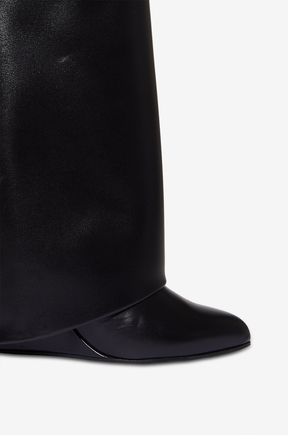 GIVENCHY Shark Lock 90 smooth leather wedge bootes Women BLACK 4
