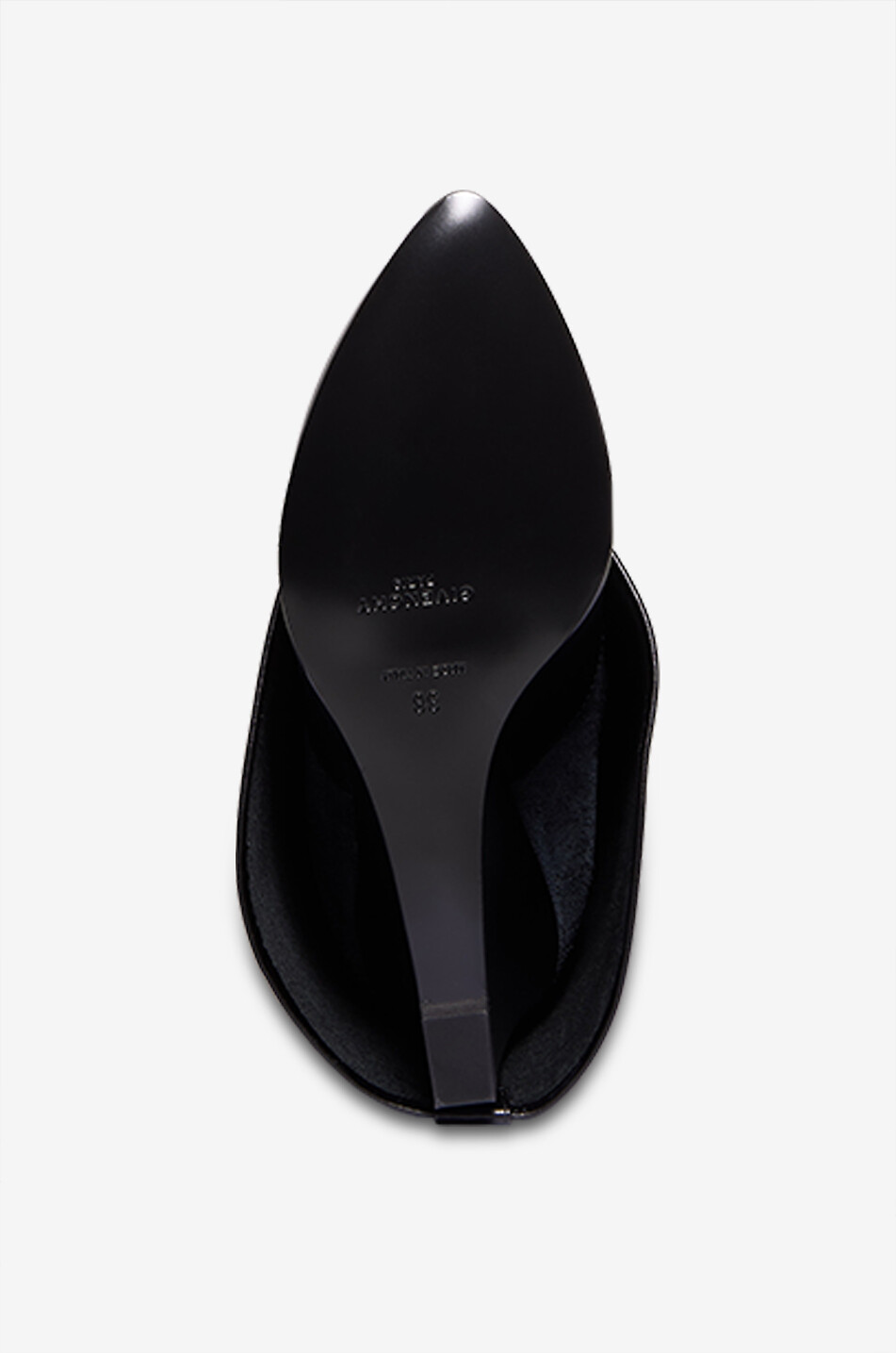 GIVENCHY Shark Lock 90 smooth leather wedge bootes Women BLACK 7