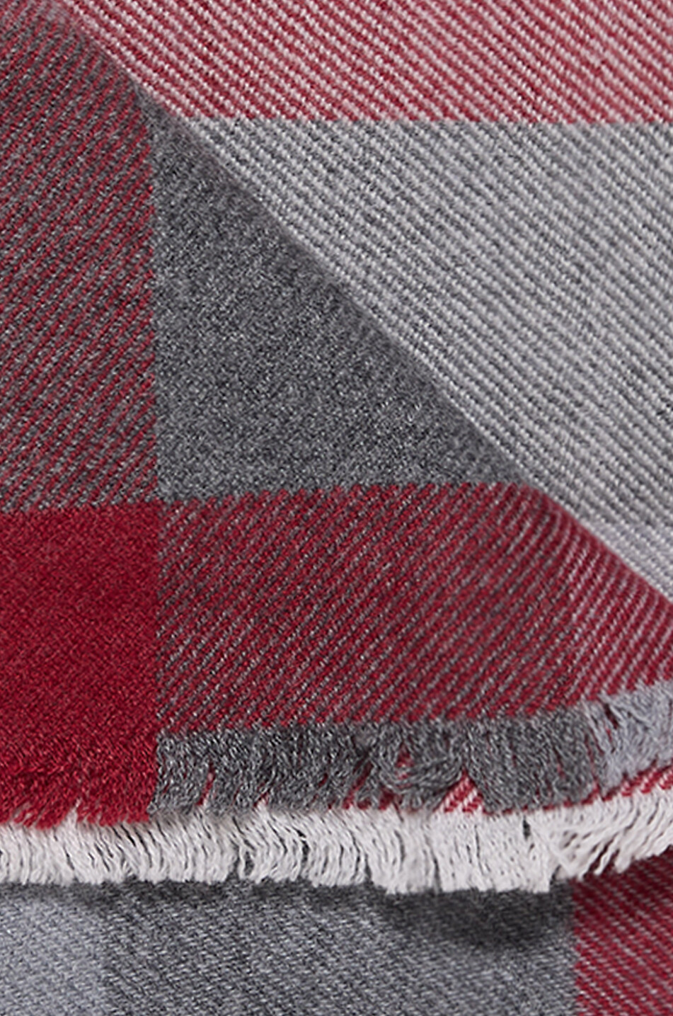 BRUNELLO CUCINELLI Écharpe à carreaux en laine et cachemire Homme ROUGE MOYEN 2