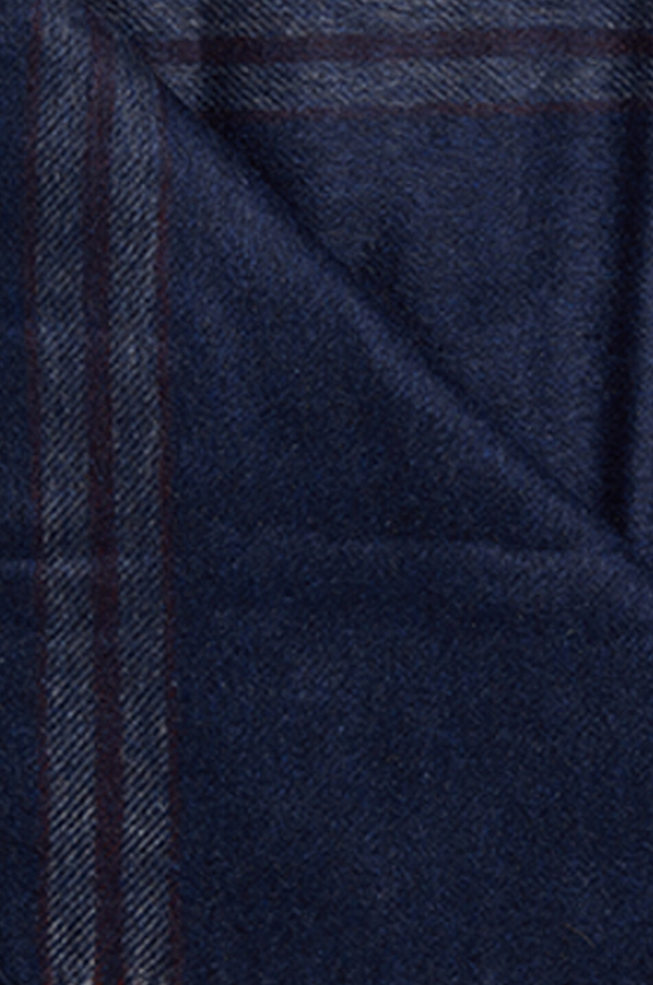 BRUNELLO CUCINELLI Silk flannel check-adorned scarf Men DARK BLUE 2