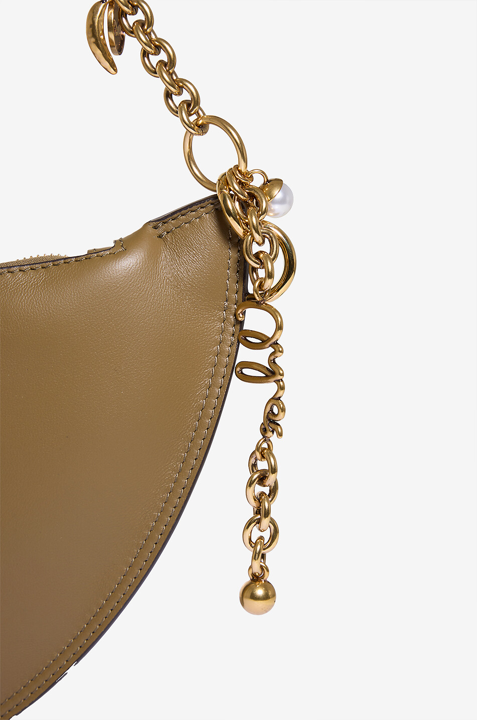 CHLOE Sac porté épaule en cuir nappa Chloé Icons Femme VERT 5