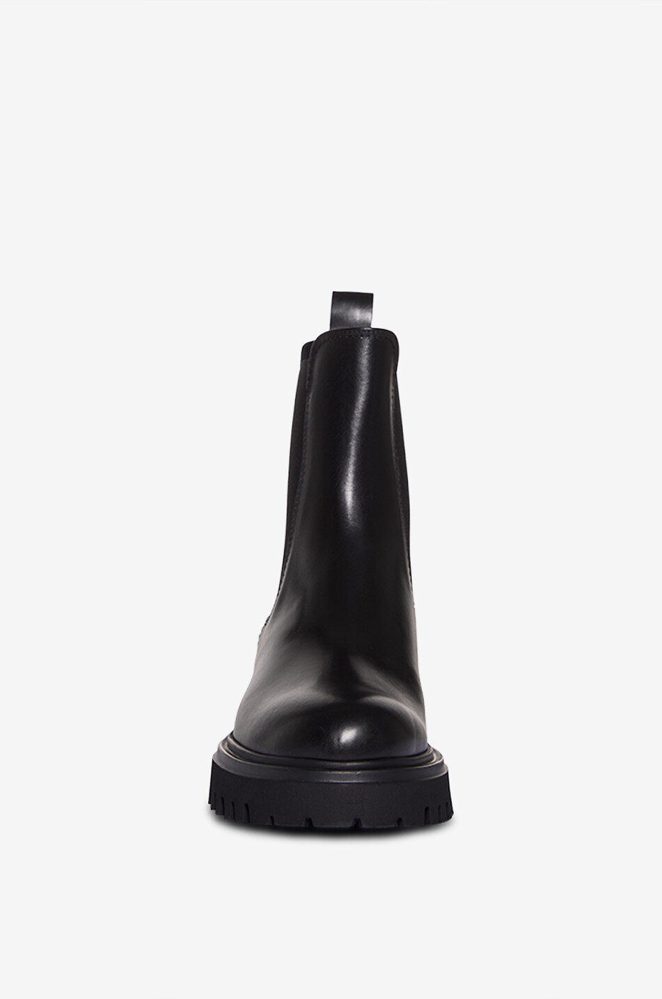 BONGENIE Worms Ranch leather chelsea boots with lug sole Women BLACK 2
