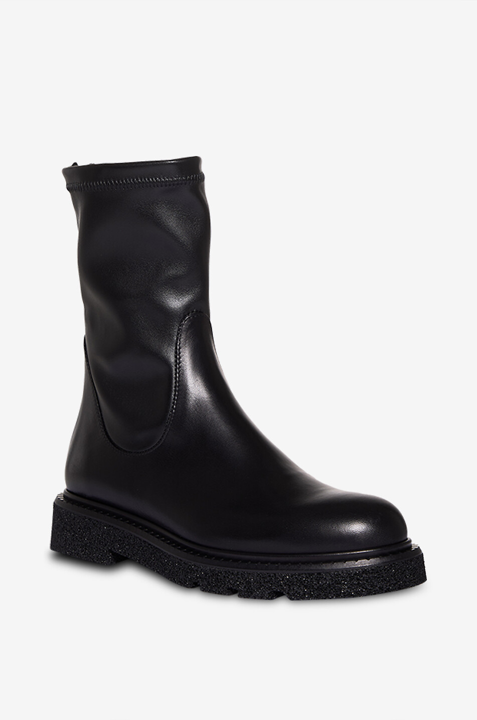 Flache Stiefeletten aus glattem Nappaleder Krems