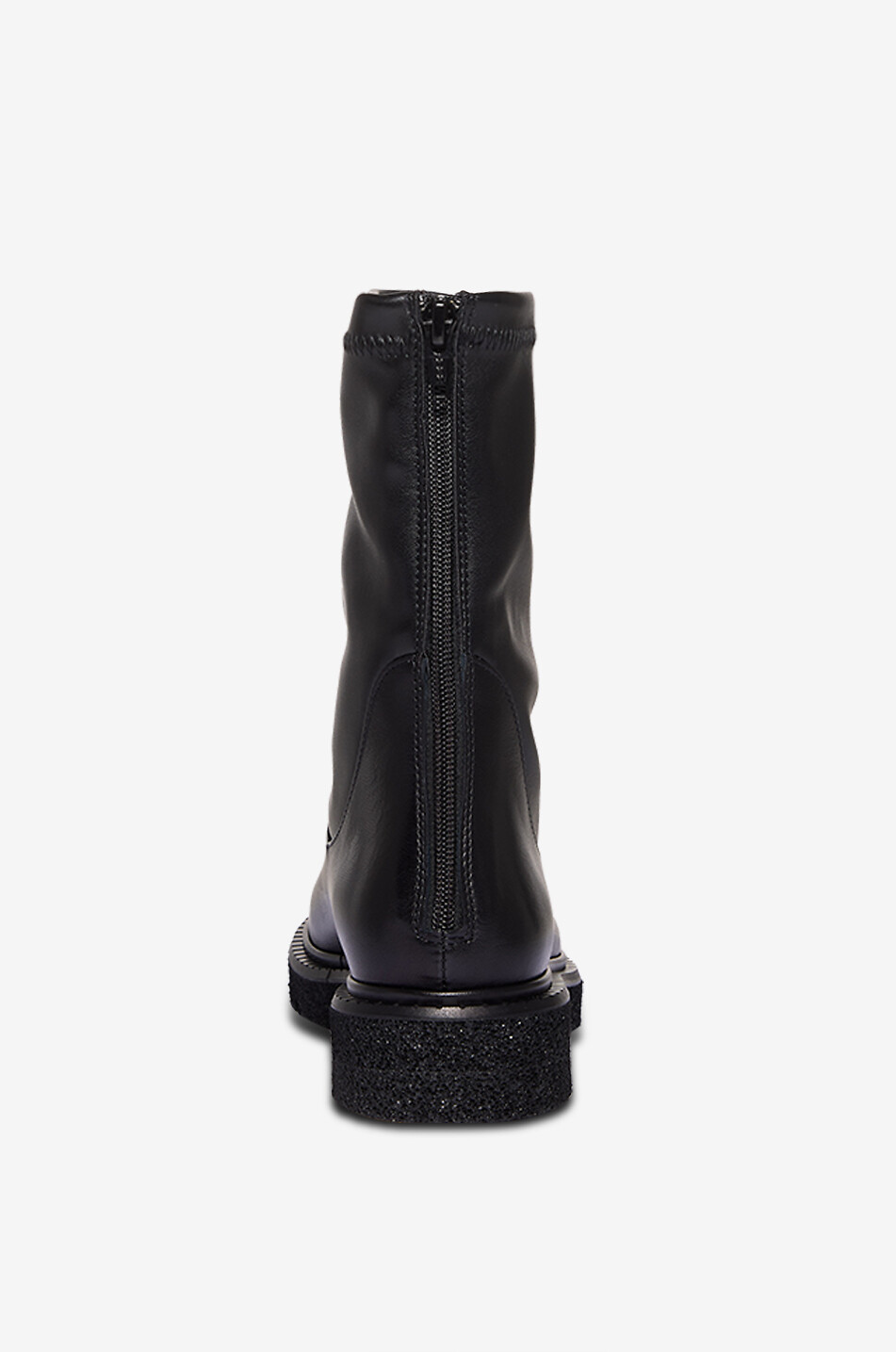 BONGENIE Flache Stiefeletten aus glattem Nappaleder Krems Damen SCHWARZ 4