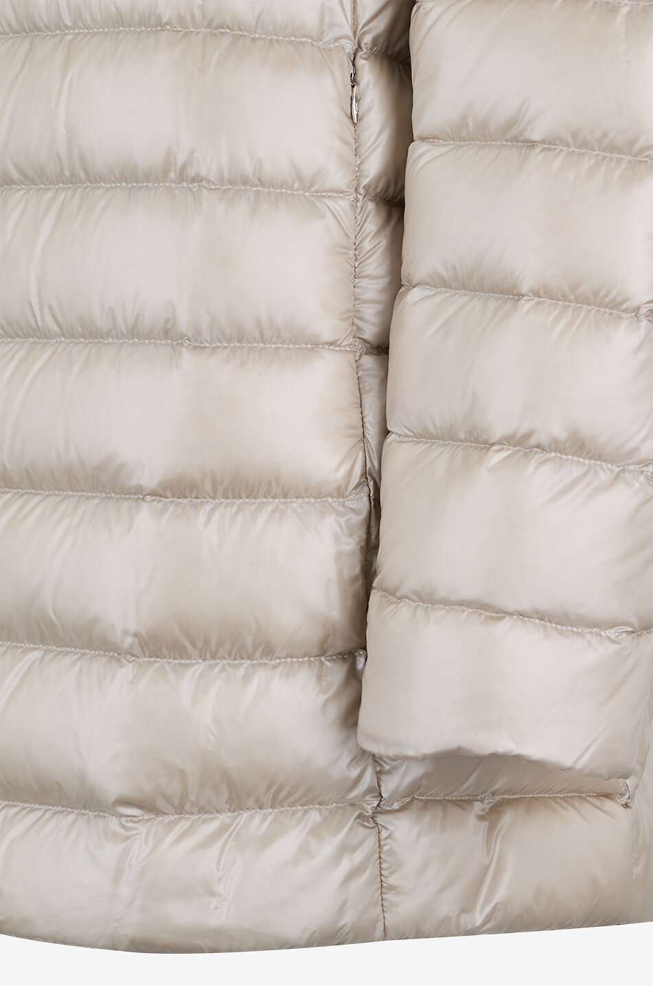 HERNO Doudoune mi-longue à capuche en tissu technique Femme Beige clair 3