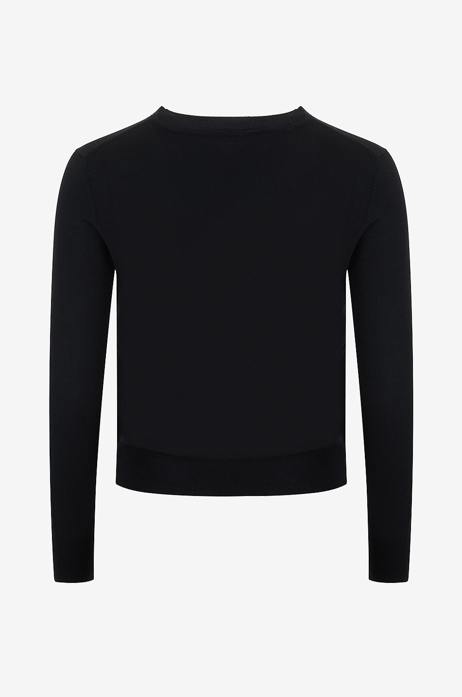 THEORY Feinstrick-Woll-Pullover mit Rundhalsausschnitt Damen SCHWARZ 2