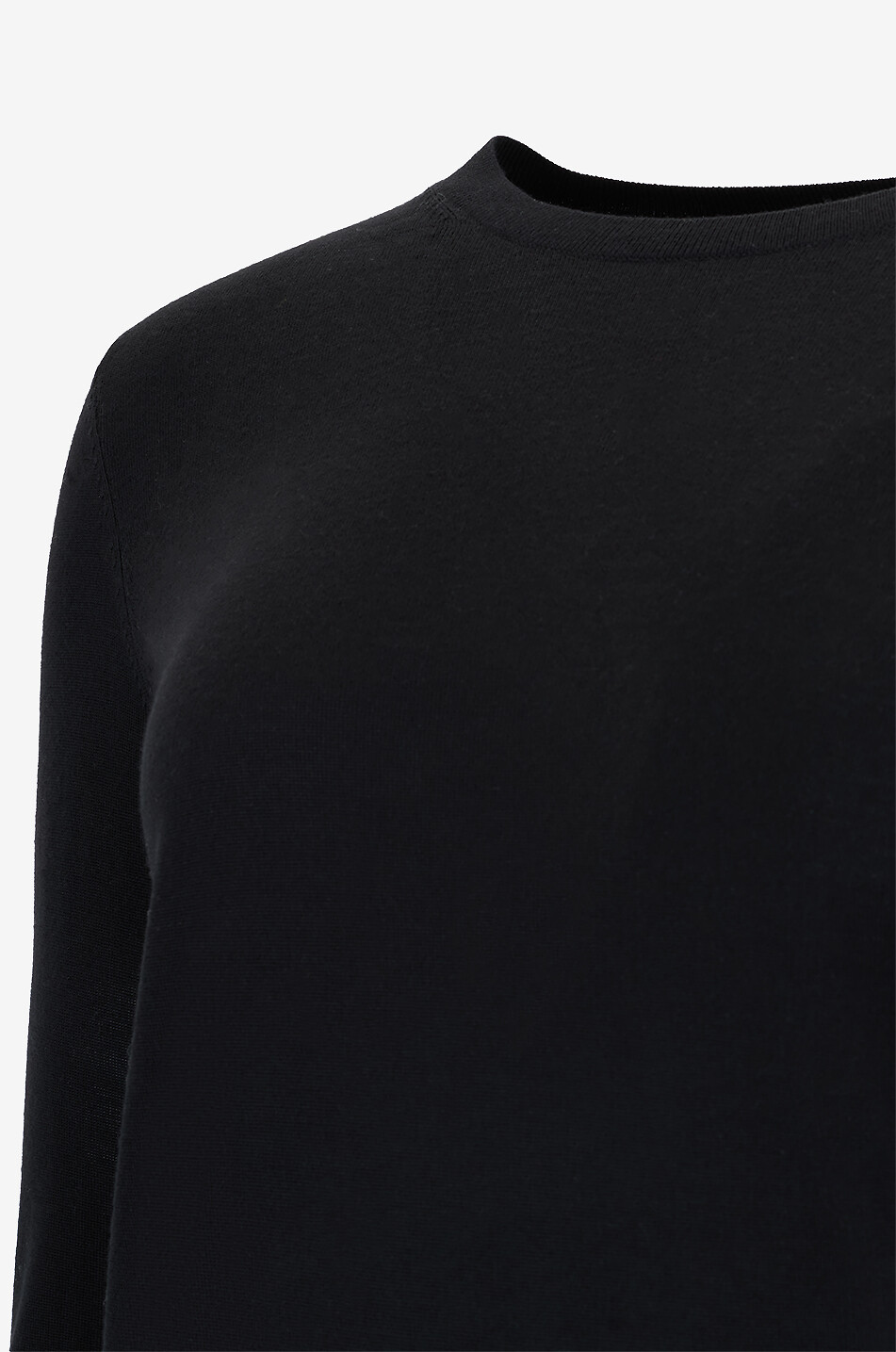 THEORY Feinstrick-Woll-Pullover mit Rundhalsausschnitt Damen SCHWARZ 3