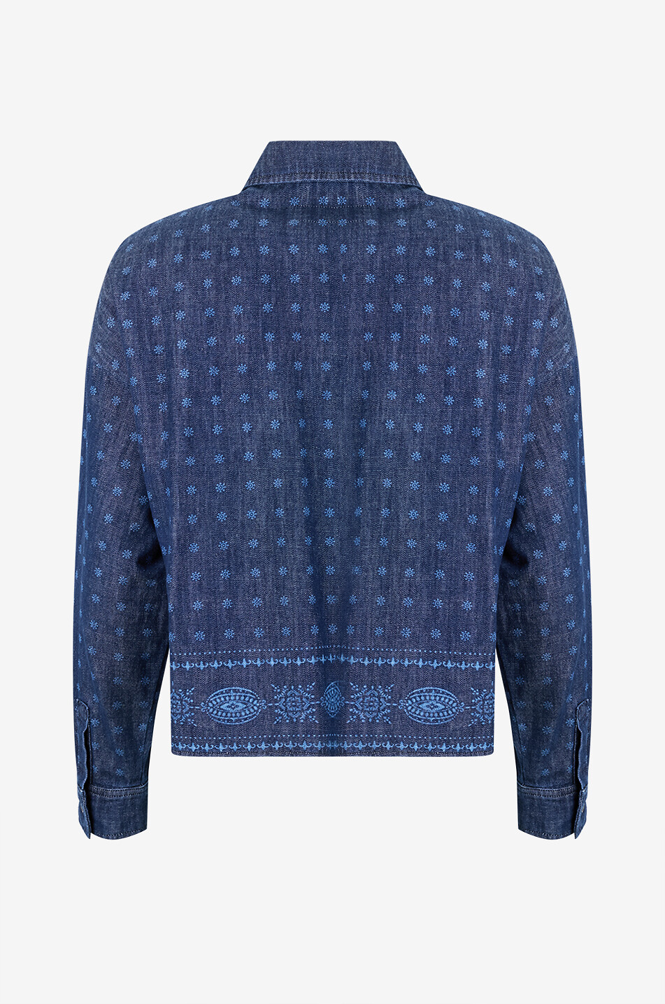 WEEKEND MAX MARA Giochi bandana printed denim shirt Women DARK BLUE 2