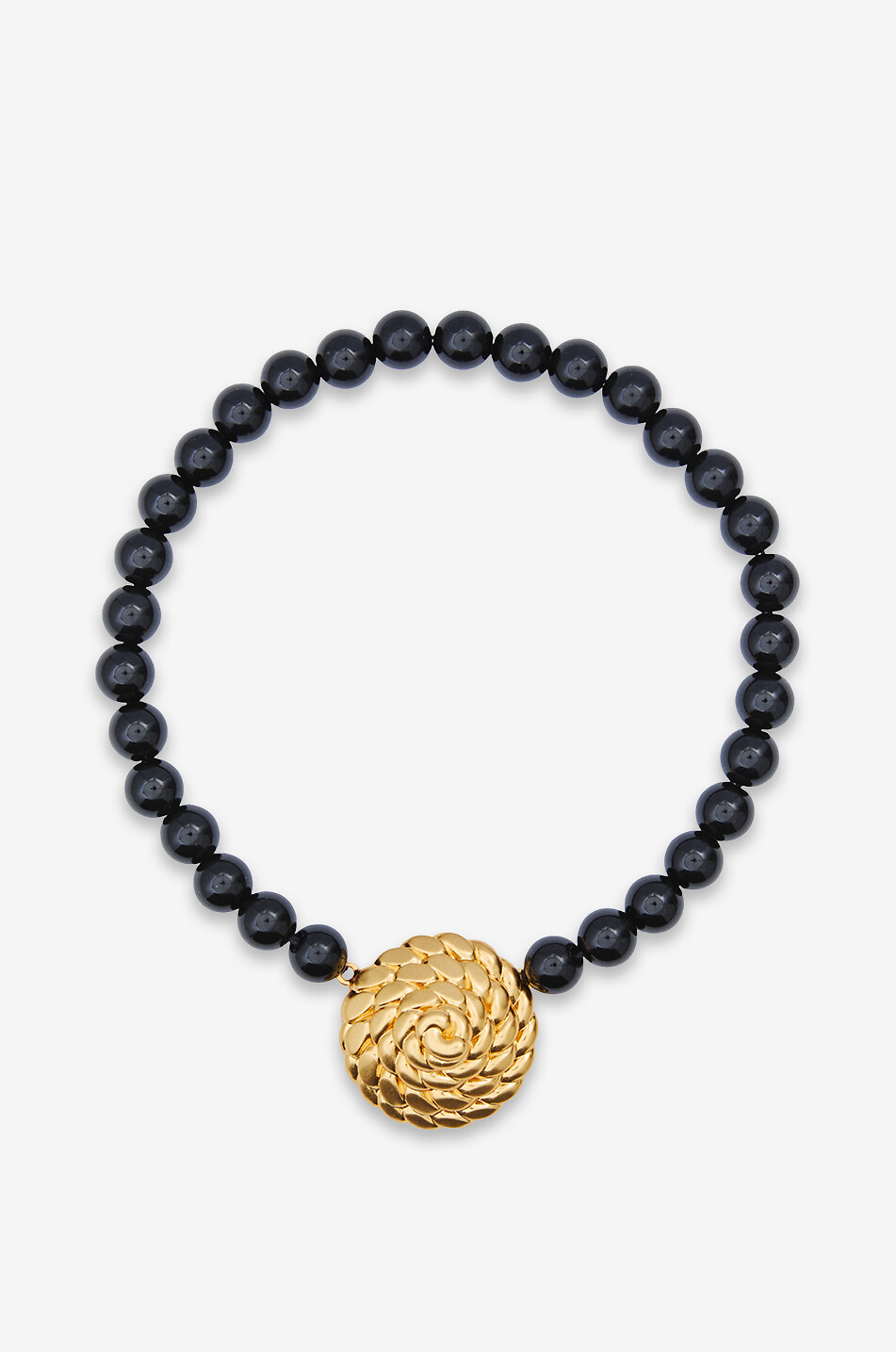 Halskette aus Onyx Spiral