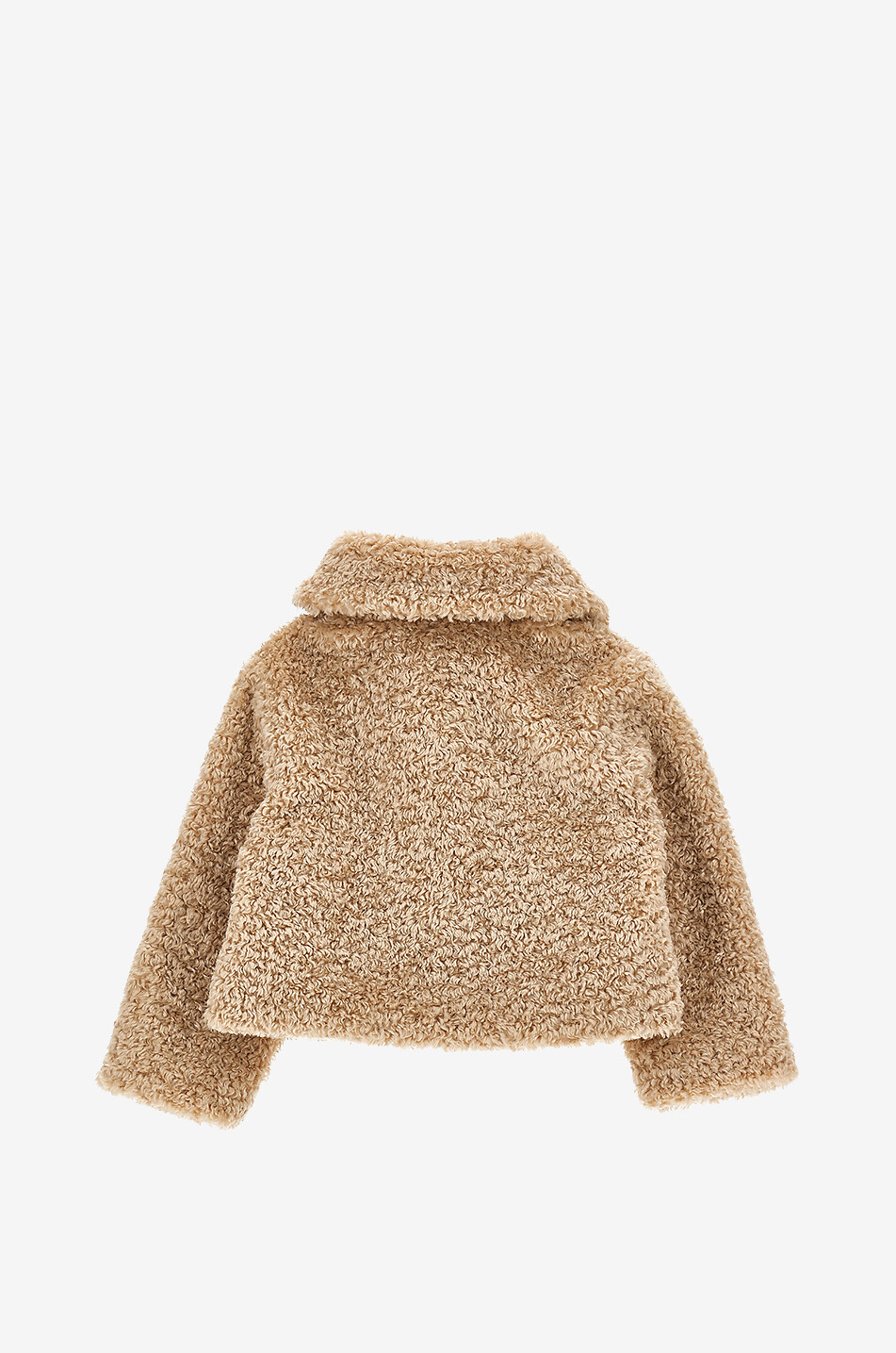 MONNALISA Kurze Mädchenjacke aus Teddy-Kunstpelz Mädchen BEIGE 2
