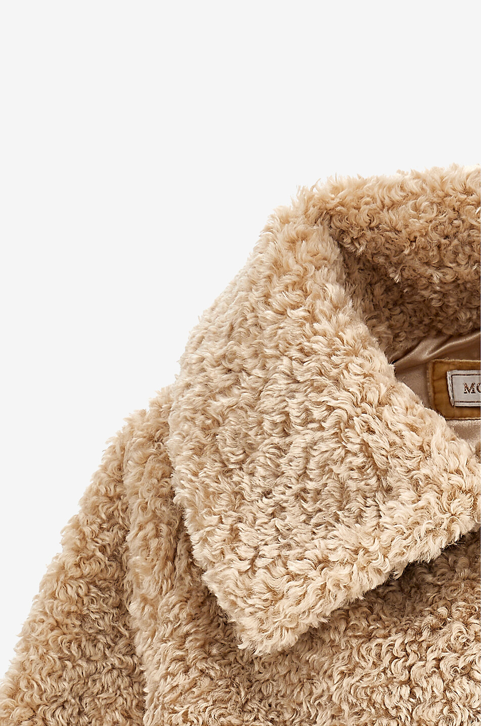 MONNALISA Kurze Mädchenjacke aus Teddy-Kunstpelz Mädchen BEIGE 3