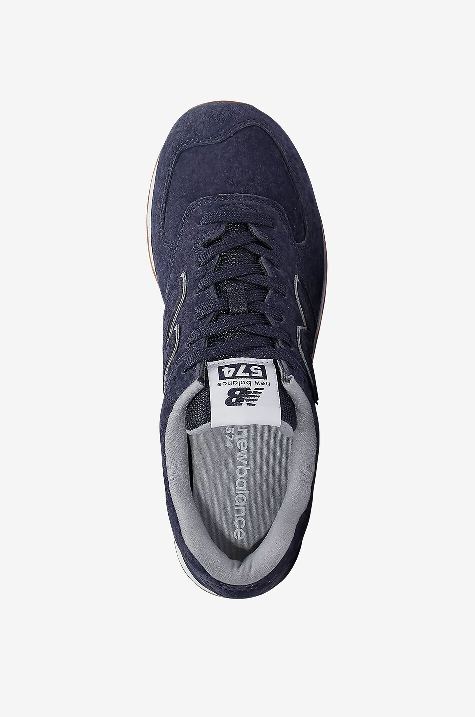 NEW BALANCE 574 suede low-top trainers Men DARK BLUE 3