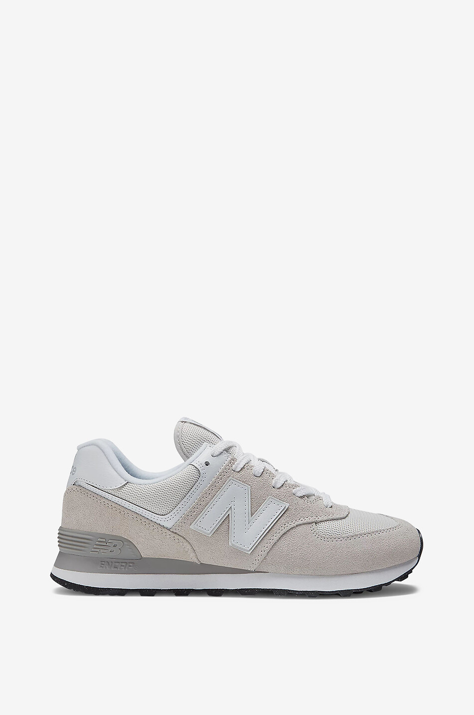 NEW BALANCE 574 suede low-top trainers Men LIGHT GREY 2