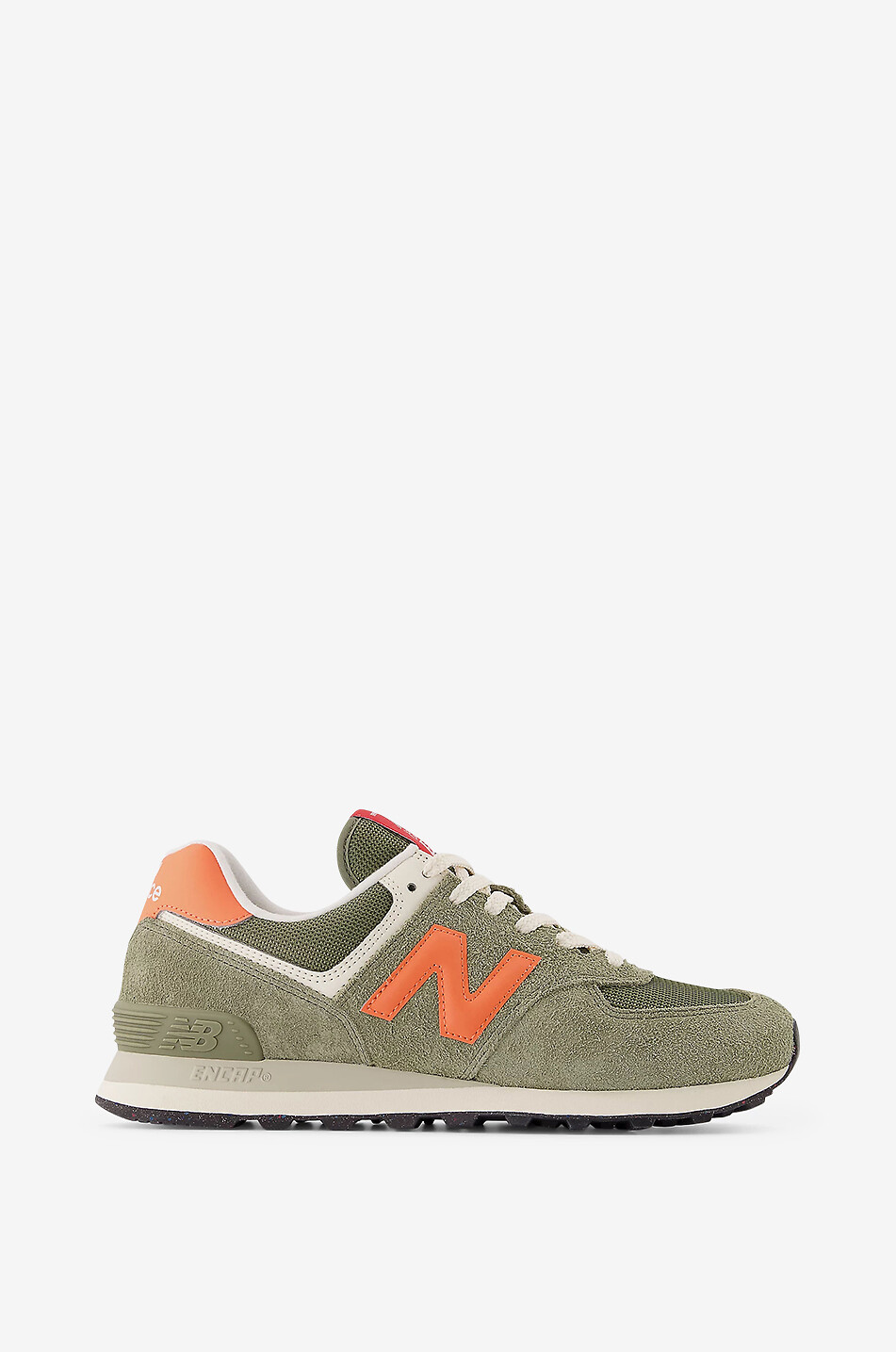 NEW BALANCE U574 suede low-top trainers Men GREEN 2
