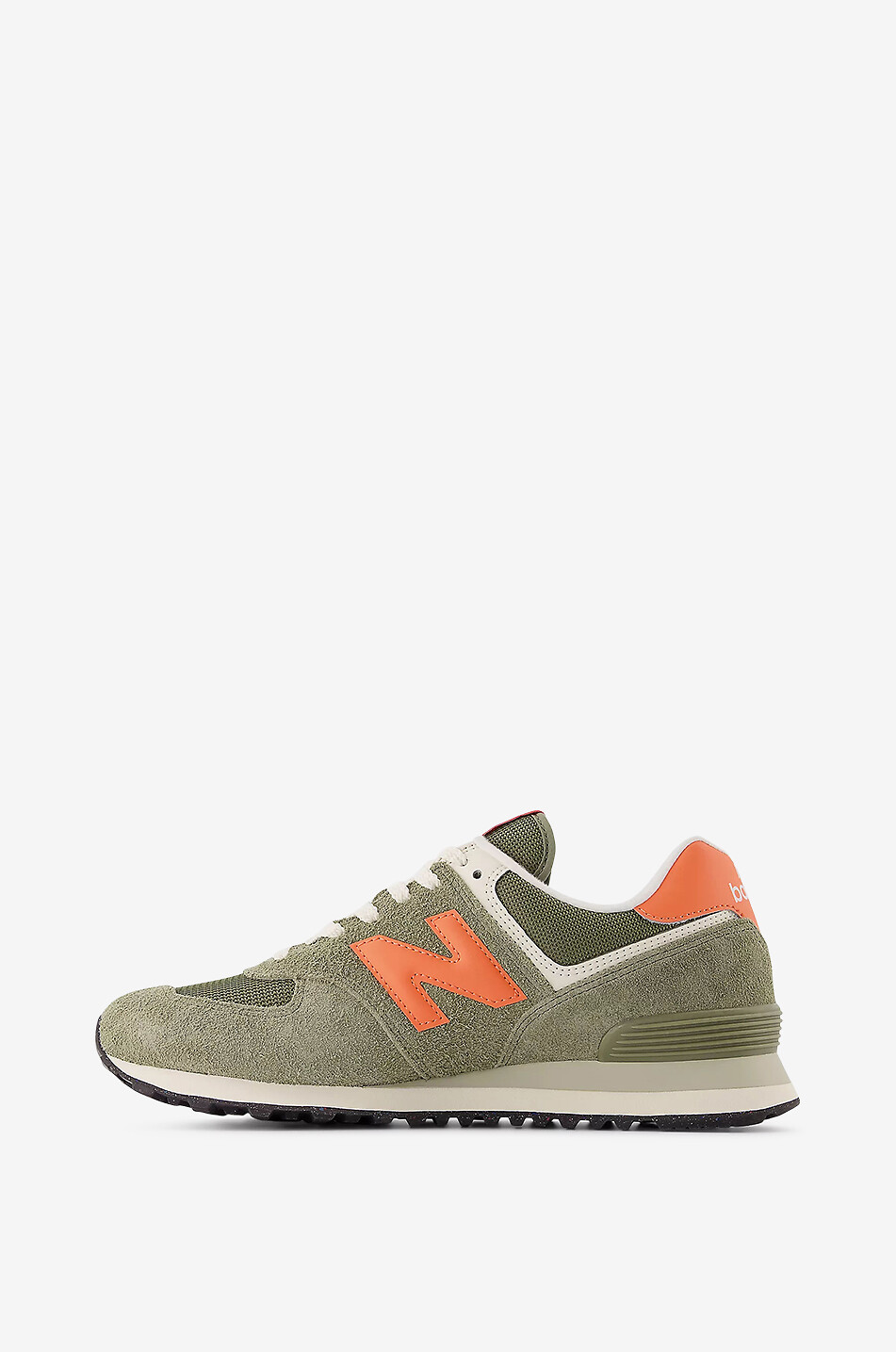 NEW BALANCE U574 suede low-top trainers Men GREEN 4