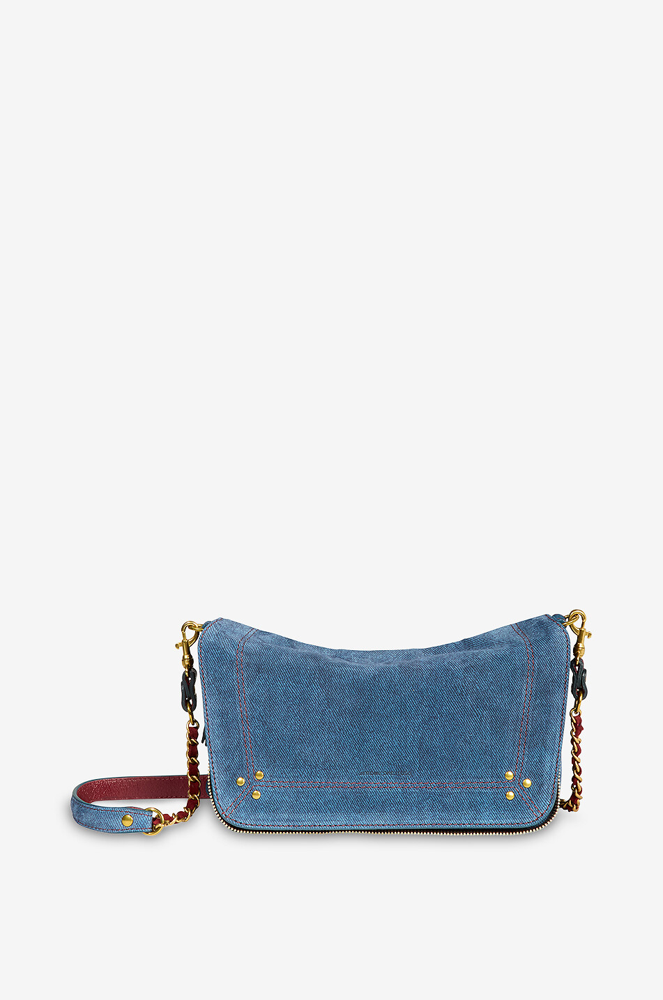 JEROME DREYFUSS Sac porté épaule en cuir imprimé léopard Bobi S Femme BLEU 1