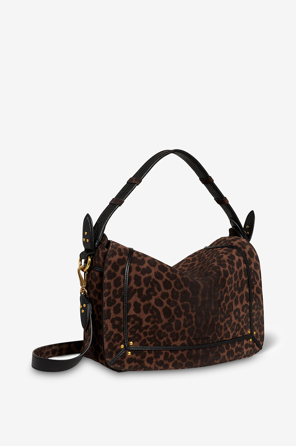 JEROME DREYFUSS Schultertasche aus Wild- und genarbtem Leder Pepito M Damen Braun 2