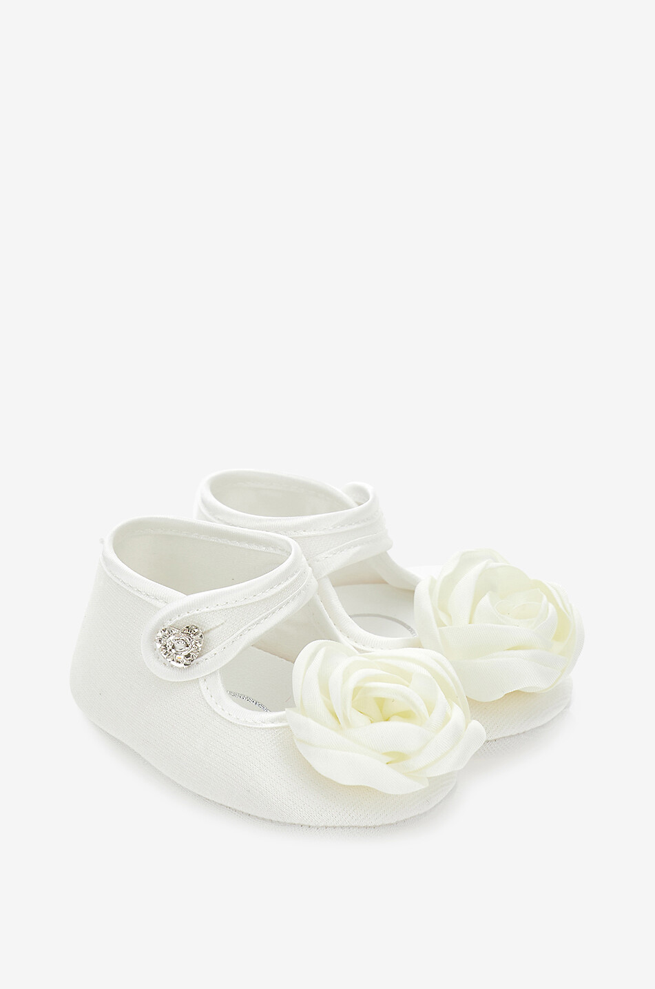 MONNALISA Ballerines de cérémonie bébé application rose Bébé BLANC 1